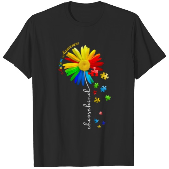 Discover Choose Kind Autism Awareness Sunflower Mom Women T-shirt