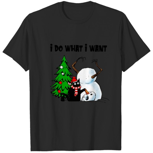 Discover BLACK CAT I DO WHAT I WANT T-shirt