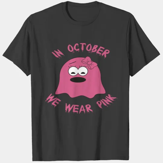 In October We Wear Pink Pumpkin Cancer Awareness T-shirt