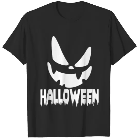 Halloween Pumpkin funny face run Costume Men Women T-shirt