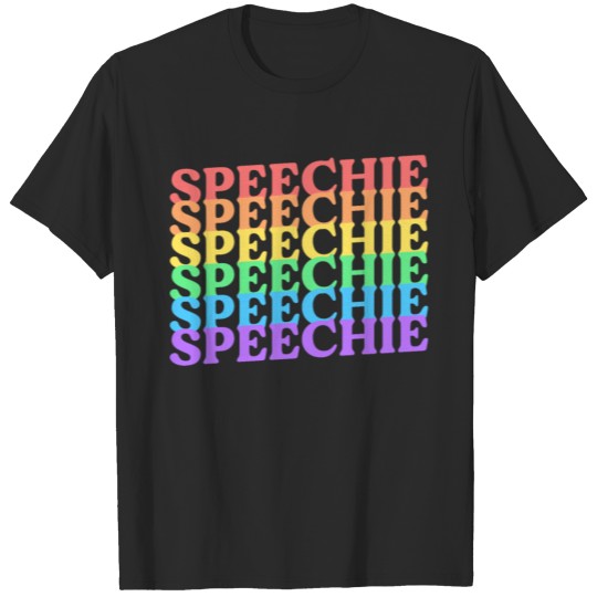 Discover Speechie Rainbow Speech Pathologist SLP Language T-shirt