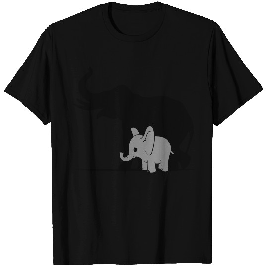 Cute Elephant Shadow Animal Kids Gift T-shirt
