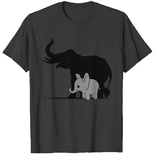 Cute Elephant Shadow Animal Kids Gift T-shirt