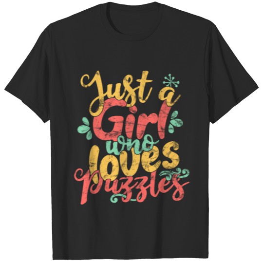 Discover Just A Girl Who Loves Puzzles Gift print T-shirt