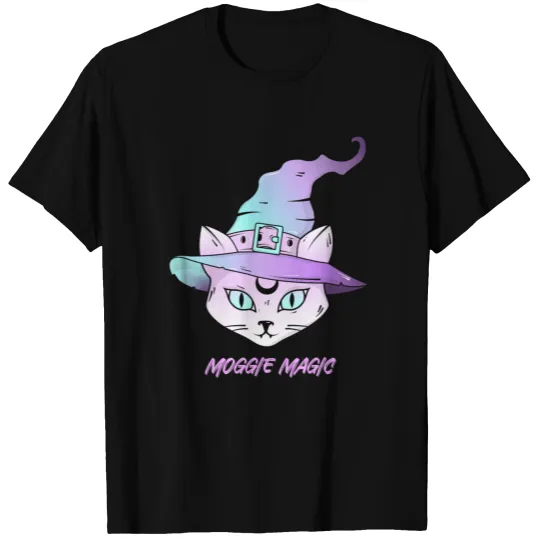 Moggie Magic Cat Halloween Design T-shirt