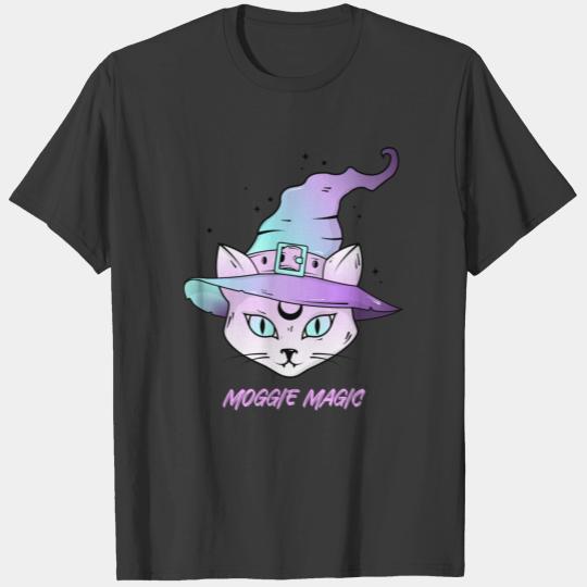 Moggie Magic Cat Halloween Design T-shirt