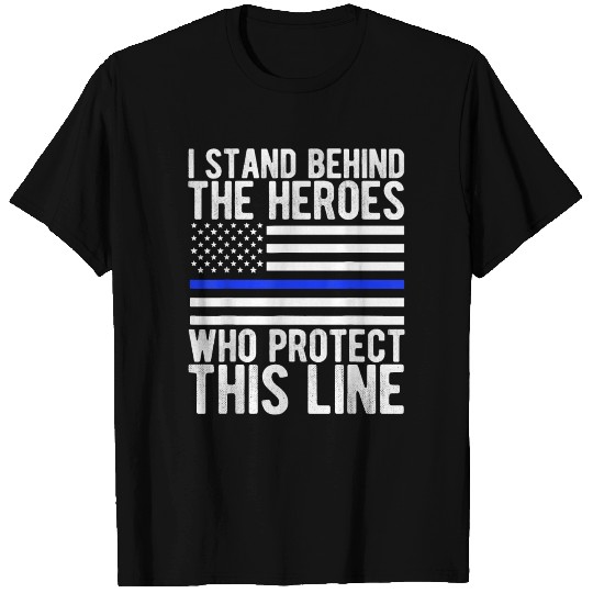 Thin Blue Line Flag Police Hero Law Enforcement T-shirt