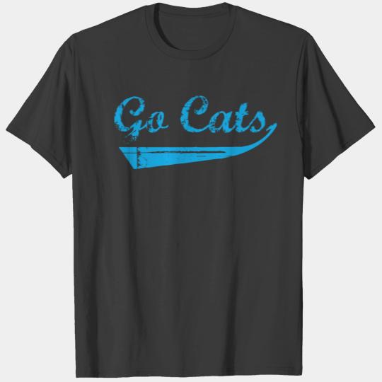Go Cats Vintage Distressed (Bright Light Blue) T-shirt