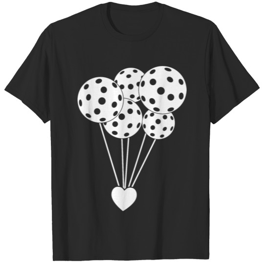 Discover Pickleball Balloons White T-shirt