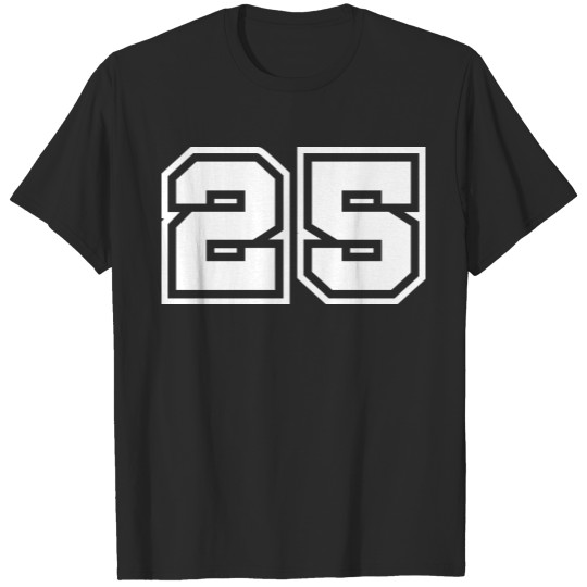 Discover 25 Number symbol T-shirt
