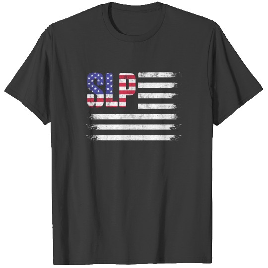 Speech Pathology Therapy USA Flag Autism T-shirt
