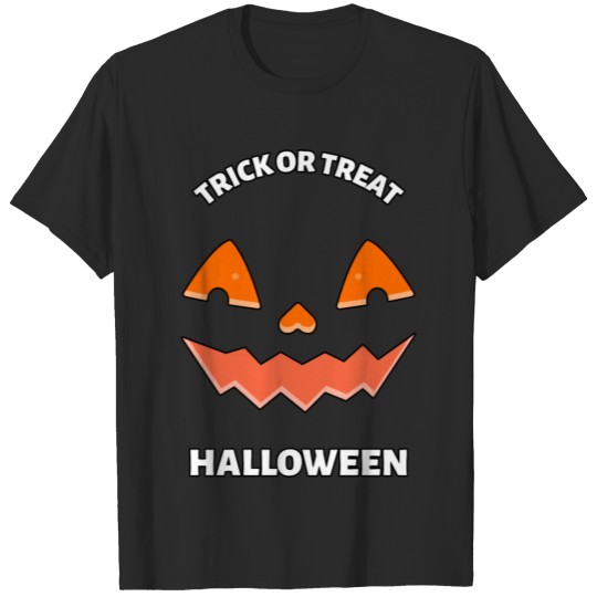 Discover trick or treat halloween pumpkin face T-shirt