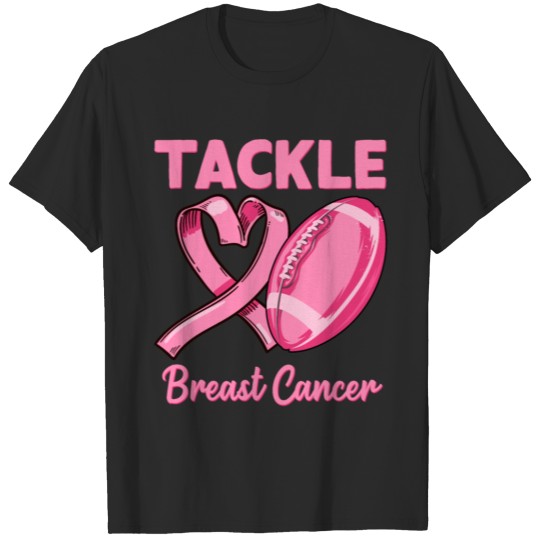 Discover Fotball Mom Tackle Breast Cancer Awareness T-shirt
