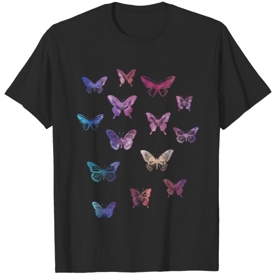 Discover Butterflies Retro Vintage Watercolor T-shirt
