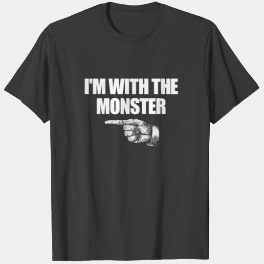 I'm With The Monster Halloween Matching Monster T-shirt