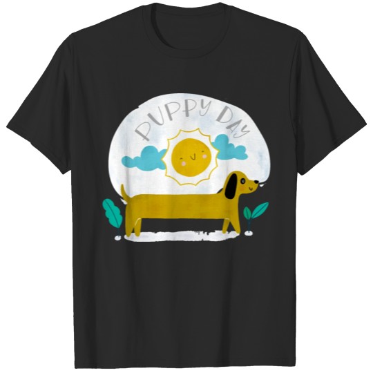 Discover Puppy Day Puppy Day dog cute lovely cartoon pet lo T-shirt