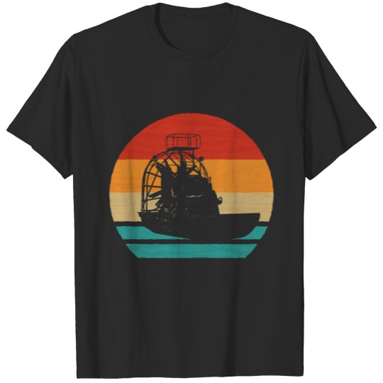 Discover Airboat Captain Airboats Airboating Retro T-shirt