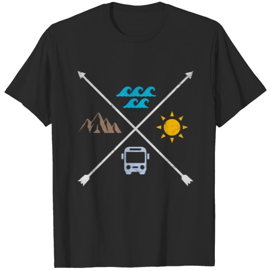 Discover Surfen Sunshine Wave Surfbus Tattoo Design Gift T-shirt