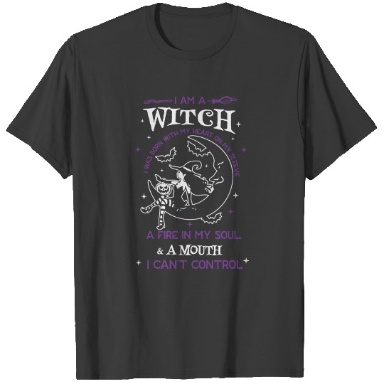 Funny witch quote with witch sitting in the moon T-shirt