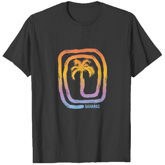 Cool Bahamas Beach Palm Tree Vacation Souvenir T-shirt