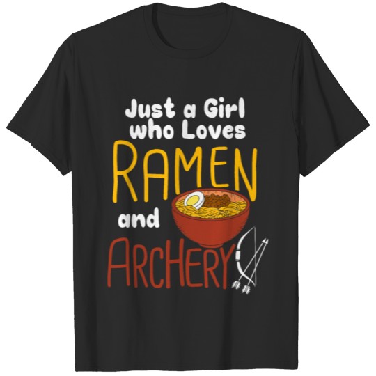 Discover Funny girl ramen noodles archer archery T-shirt