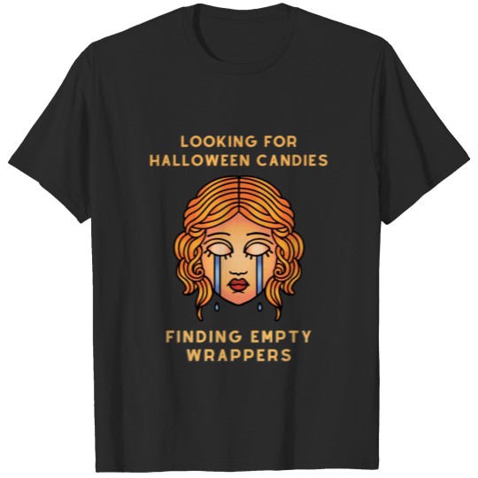 Discover Looking for Halloween Candies Funny Design T-shirt