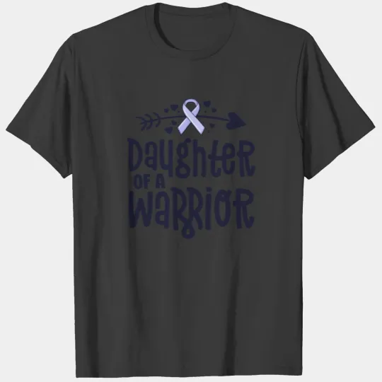 Daughter Of A Warrior Periwinkle Stomach Cancer T-shirt