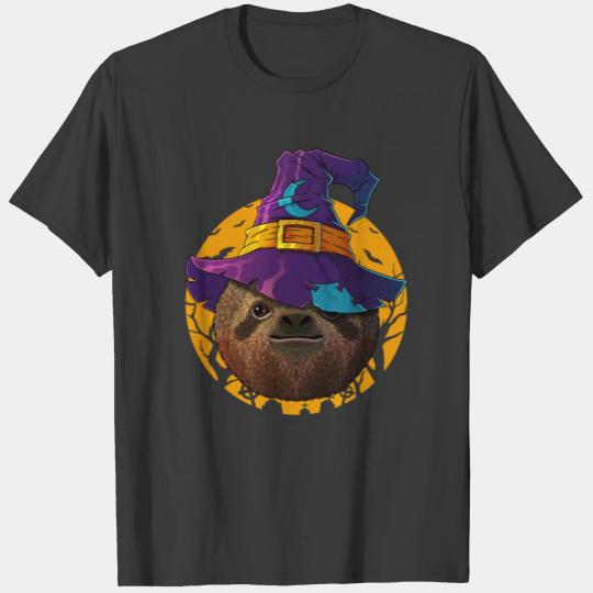 Discover Sloth Witch Lazy Funny Halloween Costume Creepy Mo T-shirt