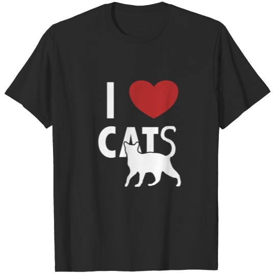 Discover I love Cats Cat Lovers Cat Girlfriend Cat Daddy T-shirt