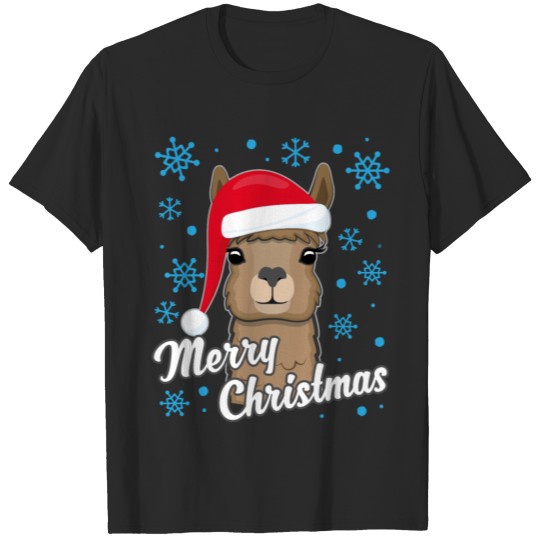 Llama Alpaca Christmas Animals Gift Idea T-shirt