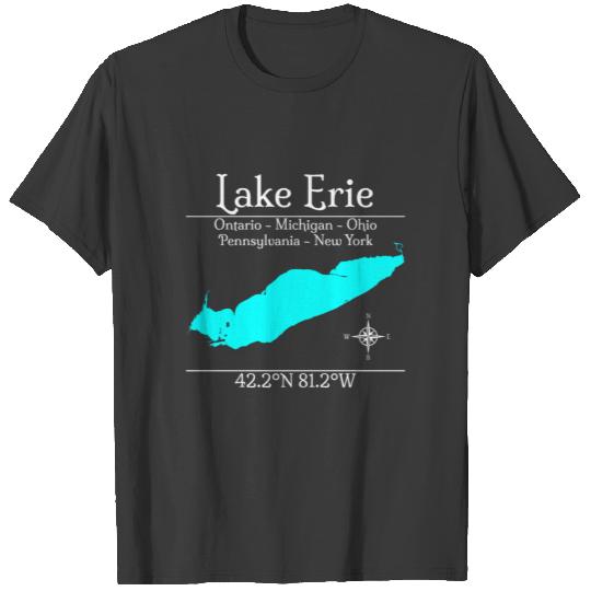 Lake Erie - Ohio, Michigan, Ontario, Pennsylvania, T-shirt