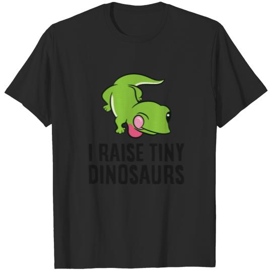I Raise Tiny Dinosaurs Funny Green Anole Lizard T-shirt