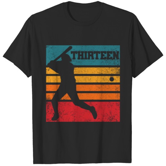 Discover 13th Birthday Batter Baseball Player T-shirt