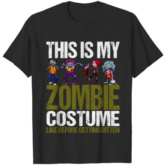 Discover This is My Zombie Costume Funny Halloween Costume T-shirt