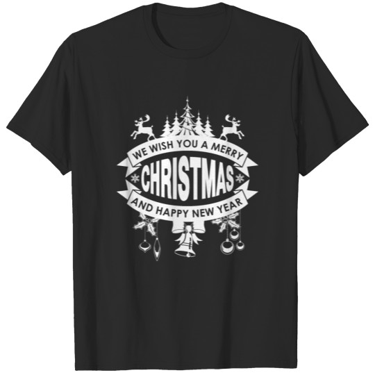 Discover We Wish You A Merry Christmas And Happy New Year T-shirt