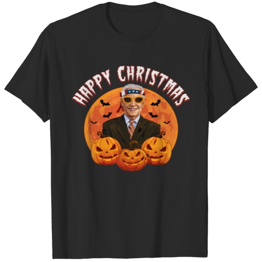 Funny Anti Joe Biden Happy Christmas Halloween T-shirt