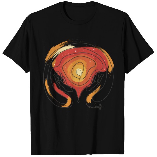 abstract universe held in hands T-shirt