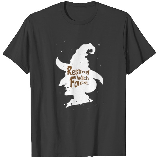 Halloween Tee Shirt Resting Witch Face Magic Gifts T-shirt