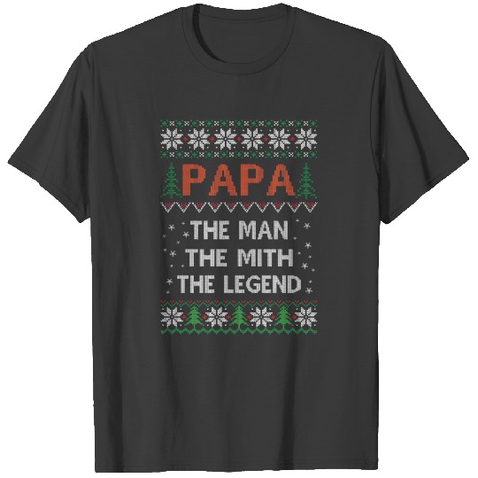 Discover Funny Papa Ugly Christmas gifts T-shirt
