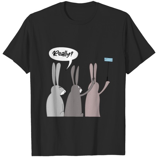 funny festival tshirt rabbits make a photo T-shirt
