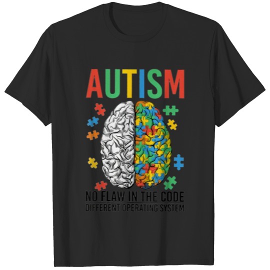 Discover Autism No Flaw In The Code T-shirt