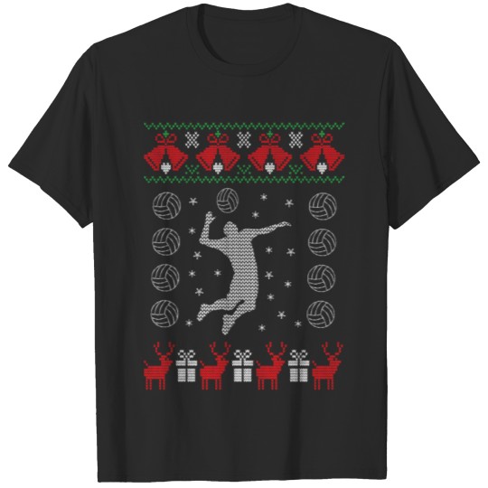Discover Funny Volleyball Ugly Christmas Gifts T-shirt