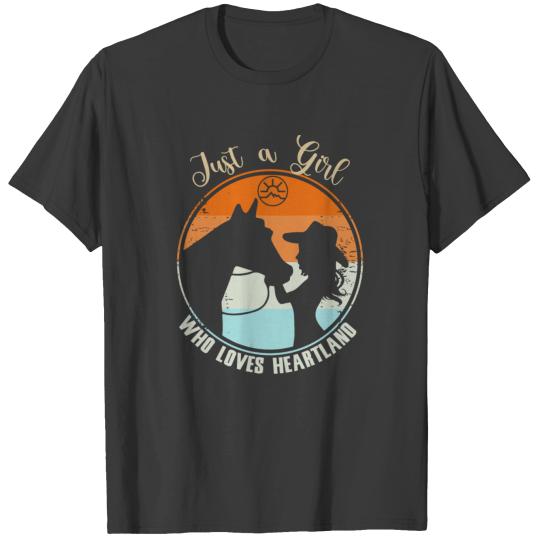 heartland ranch, heartland, sunset, vintage, retro T-shirt