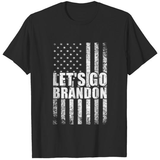 Discover Let's Go Brandon US Flag T Shirt T-shirt