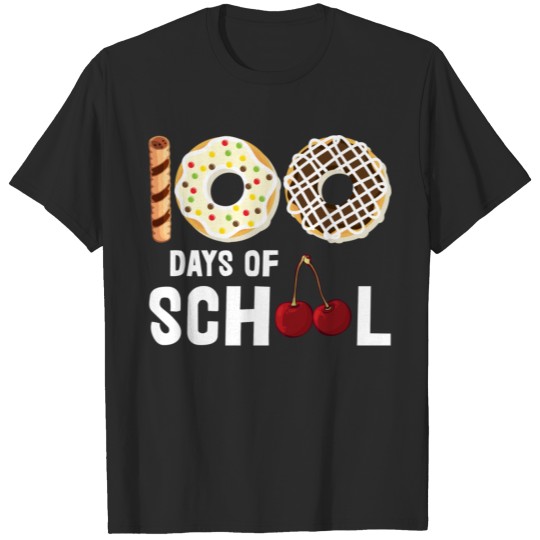 Discover 100 Days Of School Donut Cherry Dessert Teacher St T-shirt