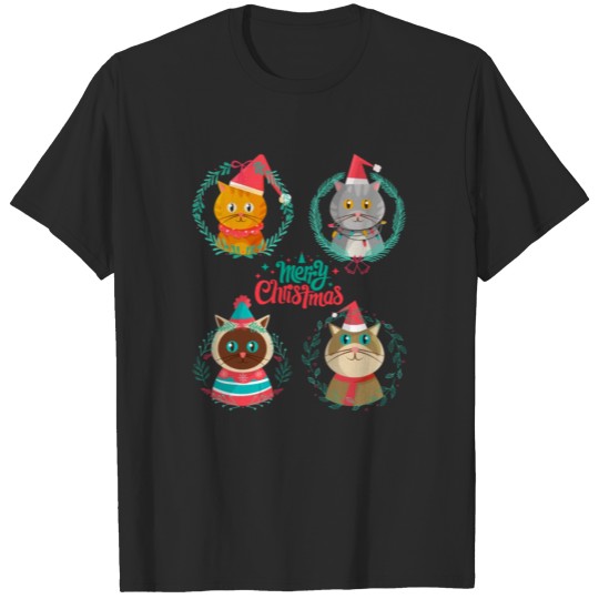 Discover Cat Christmas And Happy New Year Kitten Lover T-shirt
