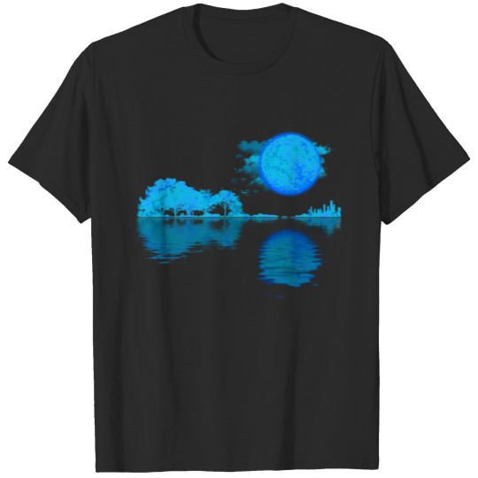 Discover Acoustic Guitar Lake Shadow Guitar Player T-shirt