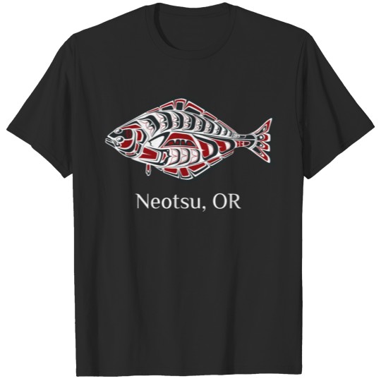 Neotsu Oregon Pnw Native Indian American Halibut F T-shirt