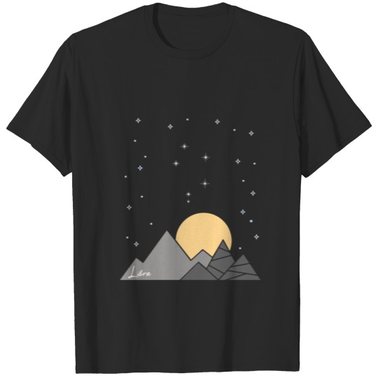 Discover The Libra Zodiac Constellation Geometric Design T-shirt