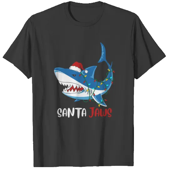 Santa Jaws funny shark xmas shirts and gifts T-shirt